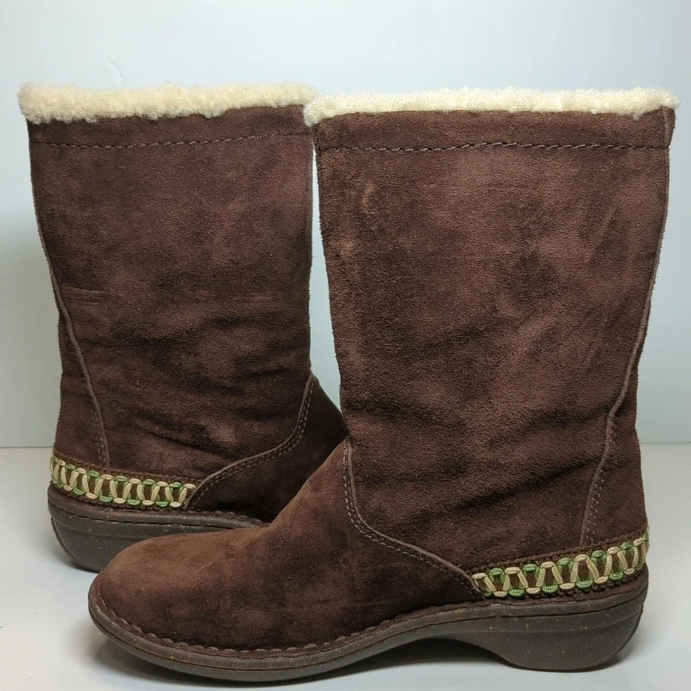 UGG Australia Kona Brown sheepskin winter boots womans size 6 EU 37